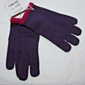 Coach Block Knit Texting gloves Iris XSmall